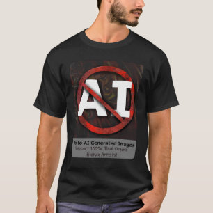 T-shirt Dites non aux images générées par l'IA Art