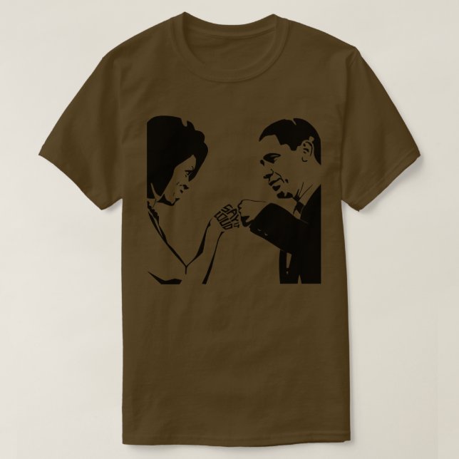 T-shirt DITES QUE ÇA A FORT Obama, Fist Bump (Design devant)