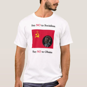 T-shirt Dites que NON au socialisme indiquent non à Obama