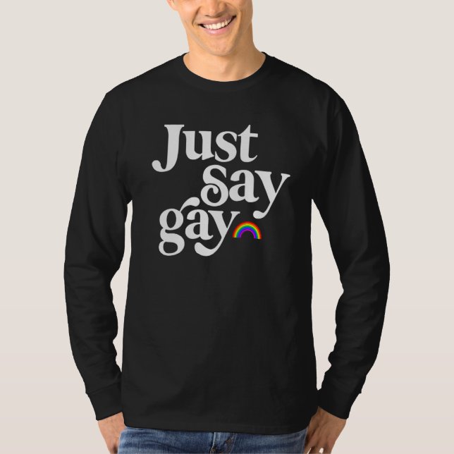 T-shirt Dites simplement Gay (Devant)