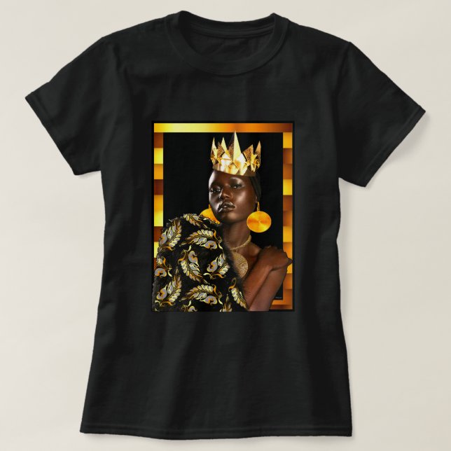 T-shirt Diva afro-américaine (Design devant)