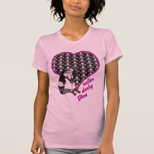 T-shirt diva de Derby de rouleau