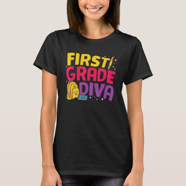 T-shirt Diva de première année de 1ère année (Devant)