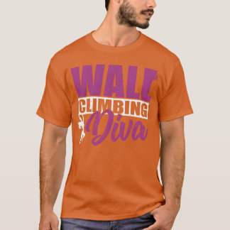 T-shirt Diva d'escalade murale Climbeur de mur de roche In