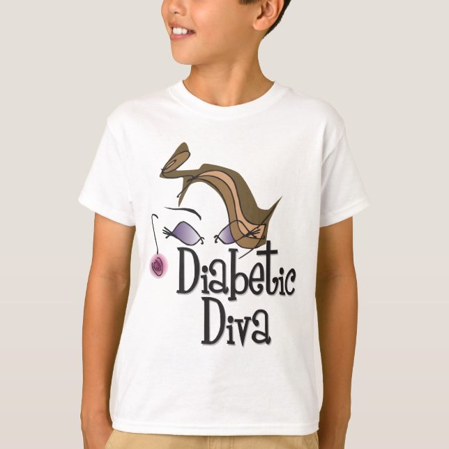 T-shirt Diva diabétique (Devant)