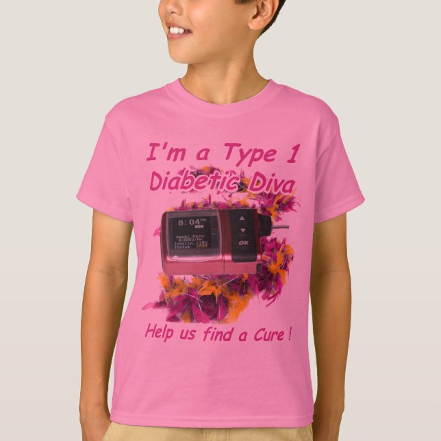 T-shirt Diva diabétique (Devant)