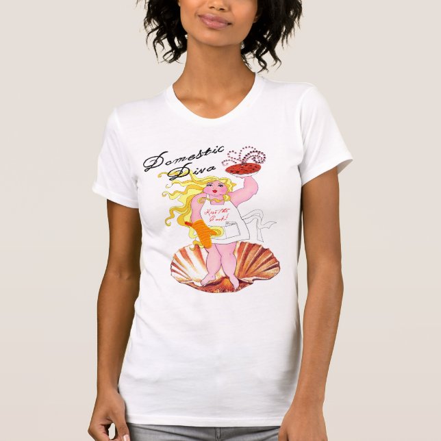 T-shirt "Diva Domestique" - Embrasse la Cuisinière ! T-shi (Devant)