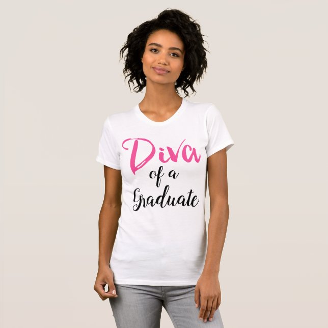 T-shirt Diva d'un diplômé ! (Devant entier)