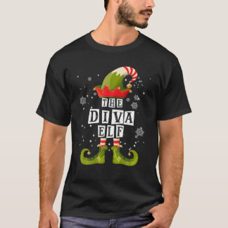 T-shirt Diva Elf Family Matching Group Christmas Gift