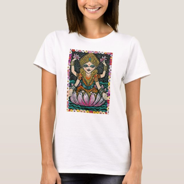 T-shirt Diva "fille de Shiva de yoga " (Devant)