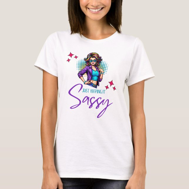 T-shirt Diva néon impertinente  (Devant)