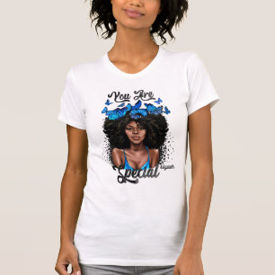 T-shirt Diva noire radieuse embrassant l'autonomisation au