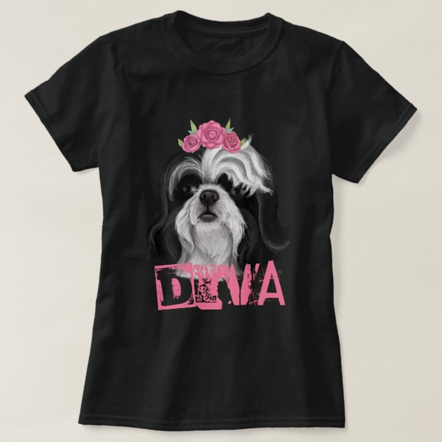 T-shirt DIVA Shih Tzu (Design devant)