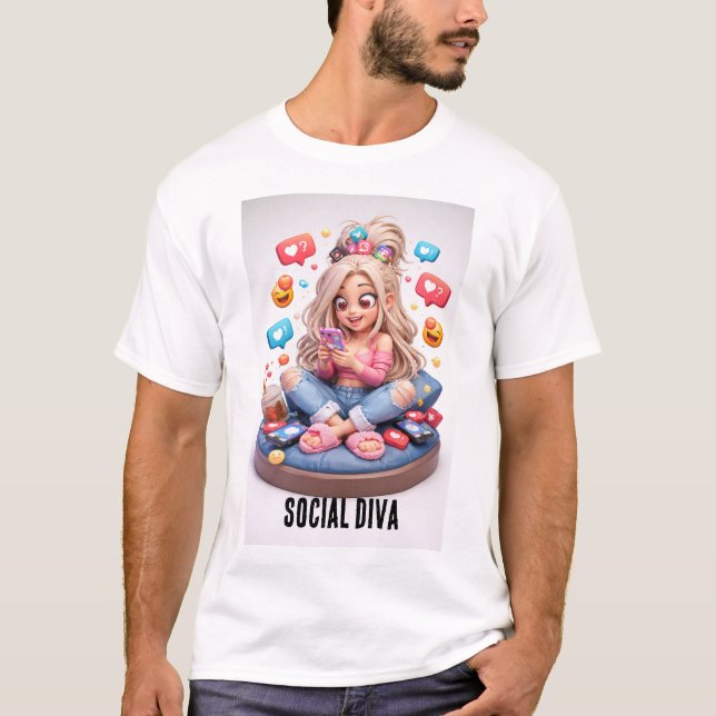 T-shirt diva sociale  (Devant)