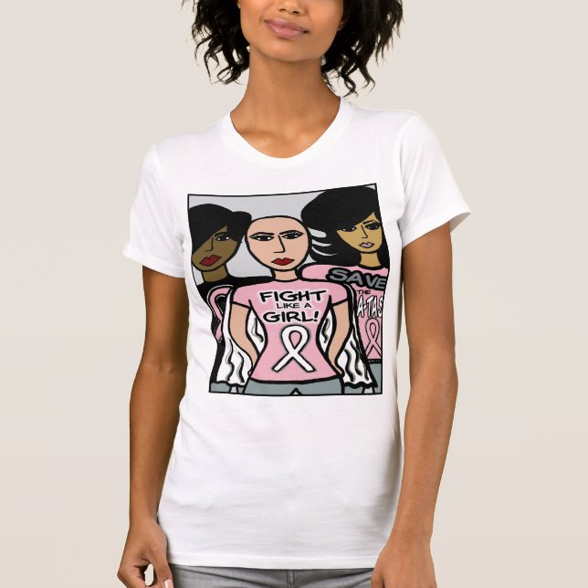 T-SHIRT DIVAS DE COMBAT DE CANCER (Devant)
