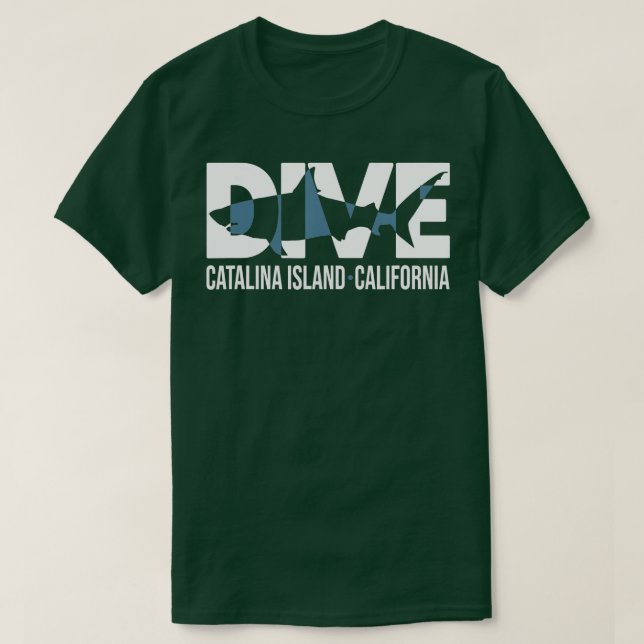 T-shirt DIVE Catalina Island California SCUBA Diver DIVING (Design devant)