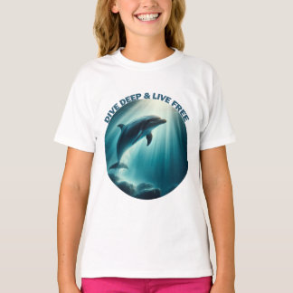 T-shirt Dive Deep Live Dolphin gratuit
