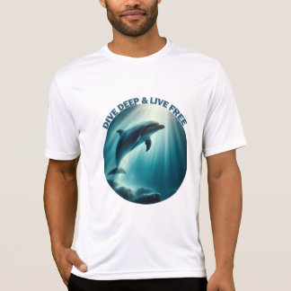 T-shirt Dive Deep Live Dolphin gratuit