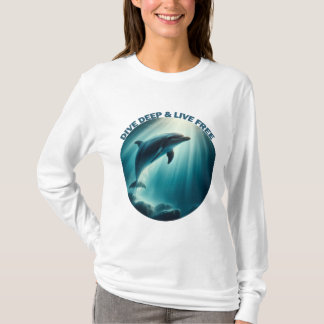 T-shirt Dive Deep Live Dolphin gratuit