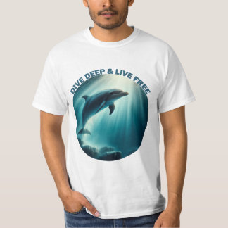 T-shirt Dive Deep Live Dolphin gratuit