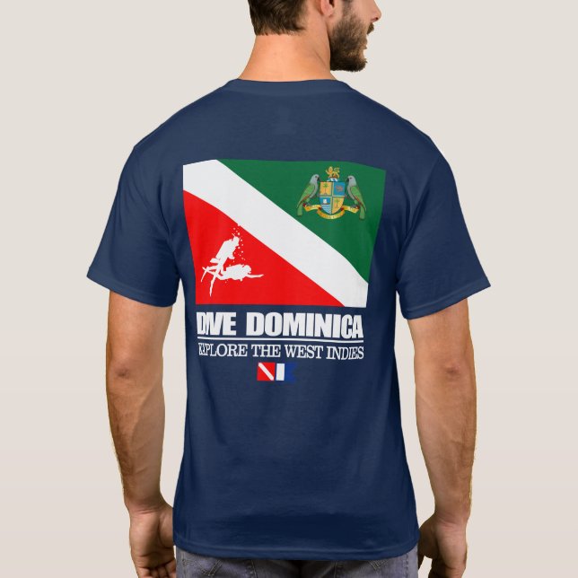 T-shirt Dive Dominica (sq) (Dos)