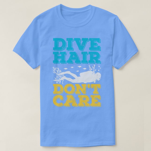 T-shirt Dive Hair Dont e Scuba Diver Cadeau (Design devant)