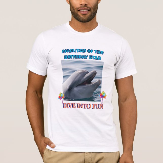 T-shirt Dive into Fun - Parent of the Birthday Star (Devant)