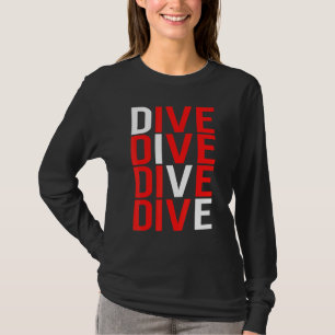 T-shirt Diver Drapeau Plongée Plongée Plongée