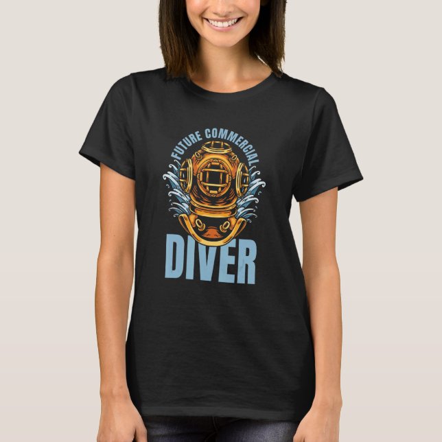 T-shirt Diver Future Dive Scuba  Snorkeling Commercial Div (Devant)