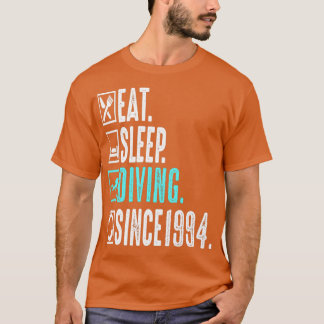 T-shirt Diver Manger Dormir Plongée Répéter depuis 1994 Ca
