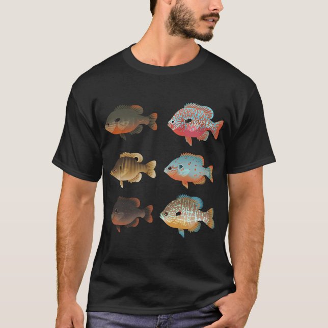 T-shirt Divers crapets (Lepomis sp.) Pack (Devant)