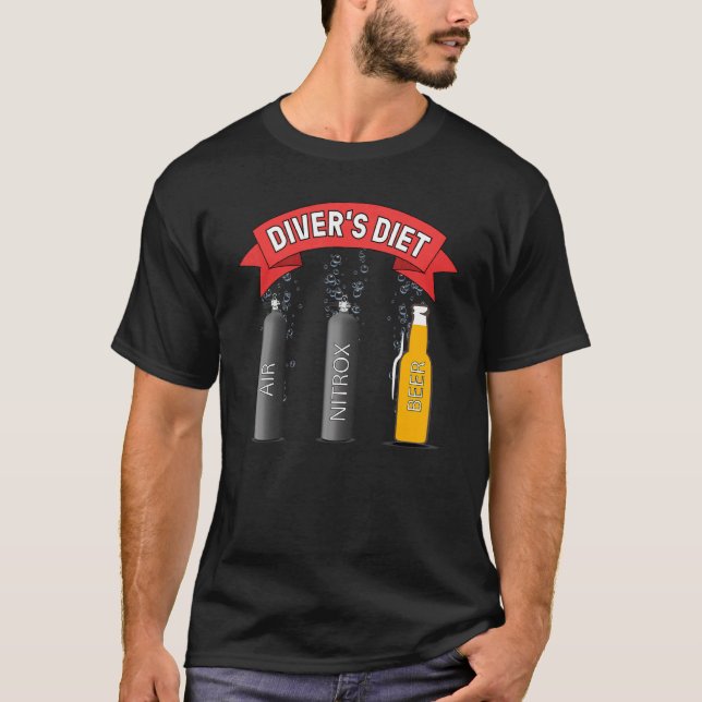 T-shirt Diver's Diet Air Nitrox Bière Plongée Diet Air Nit (Devant)