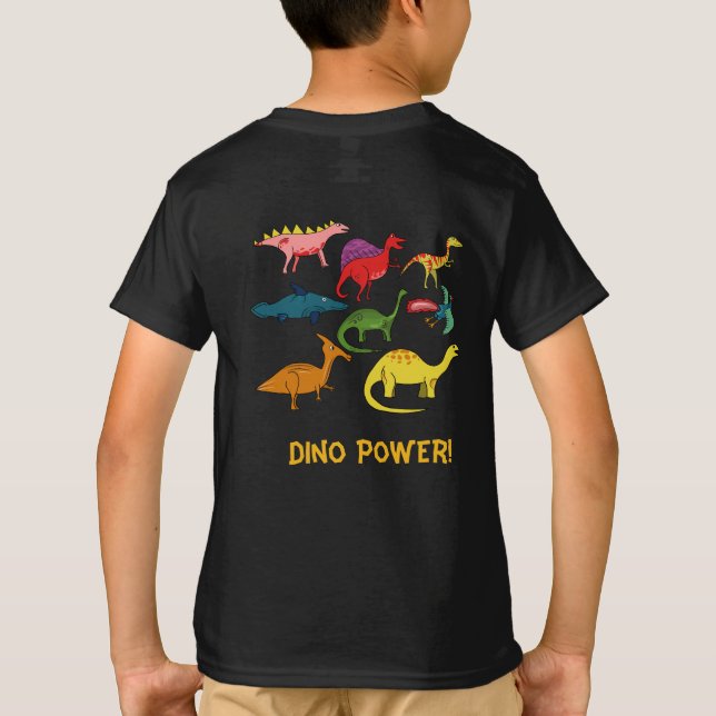 T-shirt Divers Dinosaures de Dessin dans de nombreuses cou (Dos)