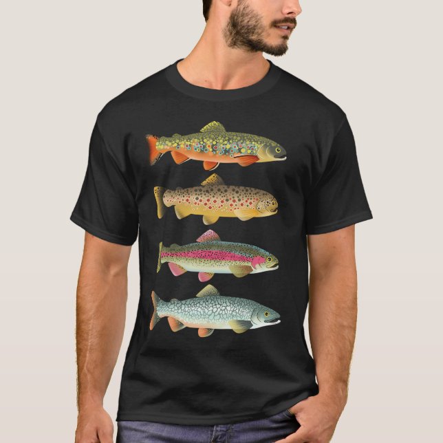T-shirt Divers pack de truite (Devant)