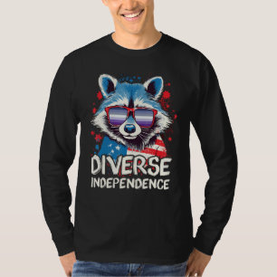 T-shirt Diverse Indépendance Raton laveur Lesbienne viril