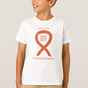 T-shirt Diversité culturelle Orange Sensibilisation Ribbon