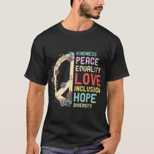 T-shirt Diversité Égalité Amour Paix Droits de l'Homme Soc
