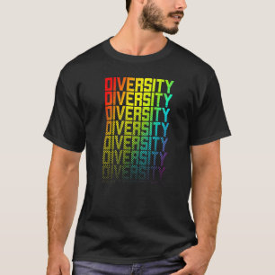 T-shirt Diversité Lgbtq+ Arc-en-ciel Gay pride Texte Fade