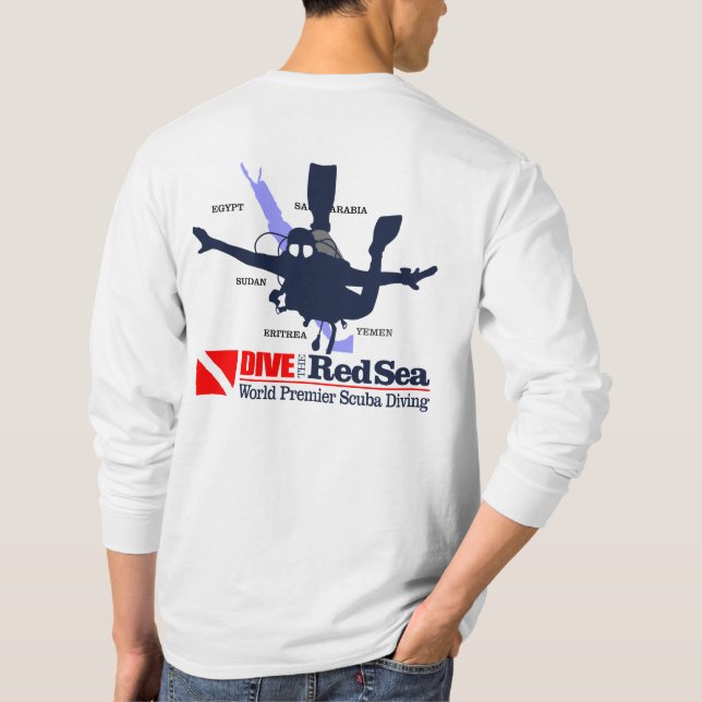 T-shirt DIVETheRedSea (carte) (Dos)