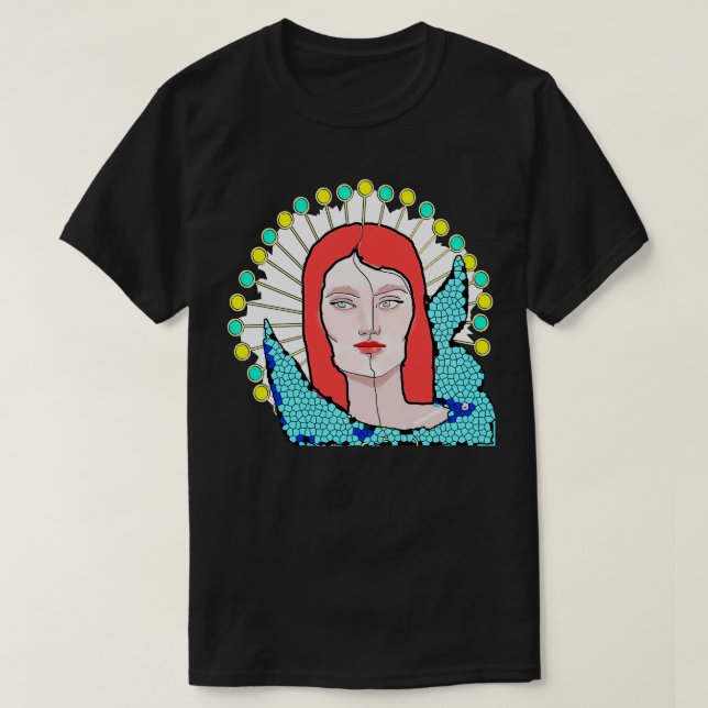 T-shirt Divided Woman Face Portrait (Design devant)