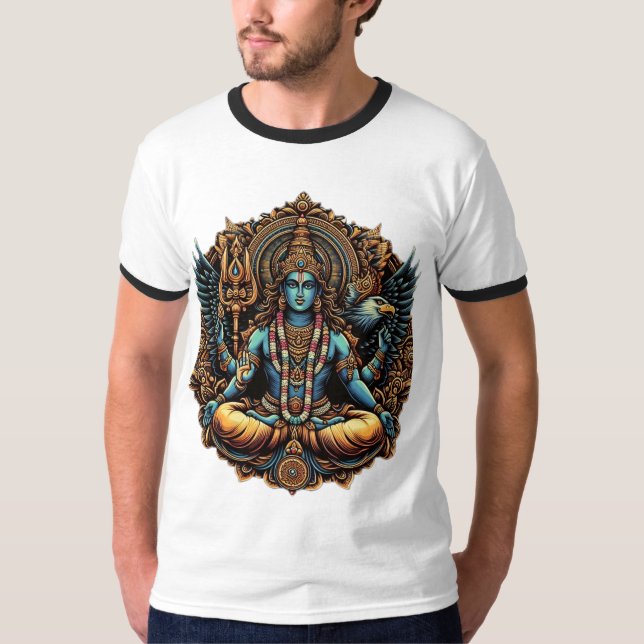 T-shirt Divine Guardian : Vishnu et Garuda" (Devant)