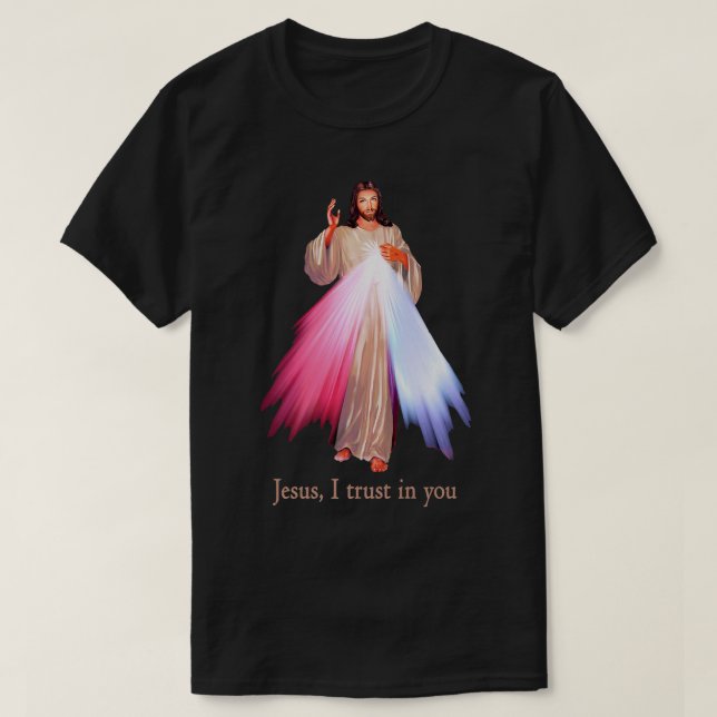 T-shirt Divine Mercy Jesus I trust in You  (Design devant)
