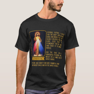 T-shirt Divine Miséricorde Jésus Image Chaplet Novena Priè