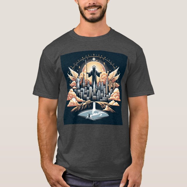 T-shirt Divine Skyline drôle (Devant)