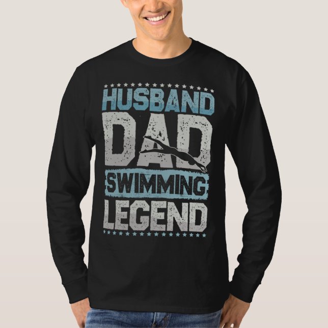 T-shirt Diving Husband Dad Swimming Legend Swimming Men (Devant)