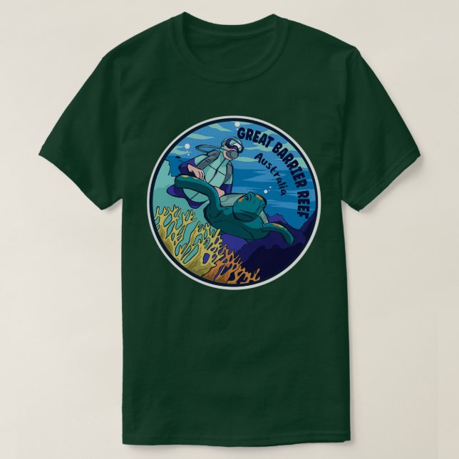 T-shirt Diving In Great Barrier Reef Australia (Design devant)