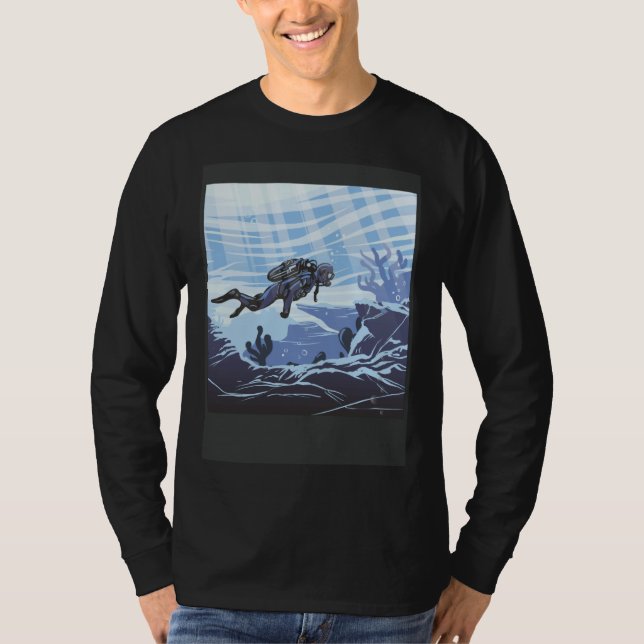 T-shirt Diving Water Scuba Diver Ocean Swimmer Diving (Devant)