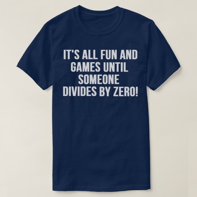 T-shirt Diviser par zéro (Design devant)