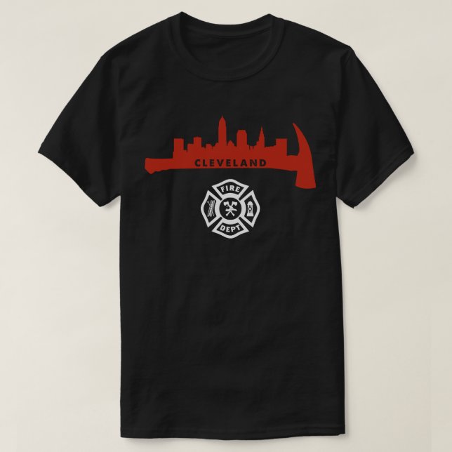 T-shirt Division de Cleveland Ohio de la Secourt des pompi (Design devant)