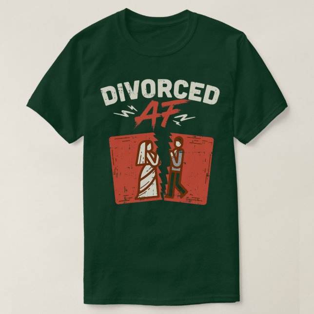 T-shirt Divorcé AF Ex Femme Ex Hus Relation Rompre (Design devant)
